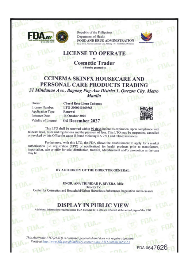 FDA License to Operate