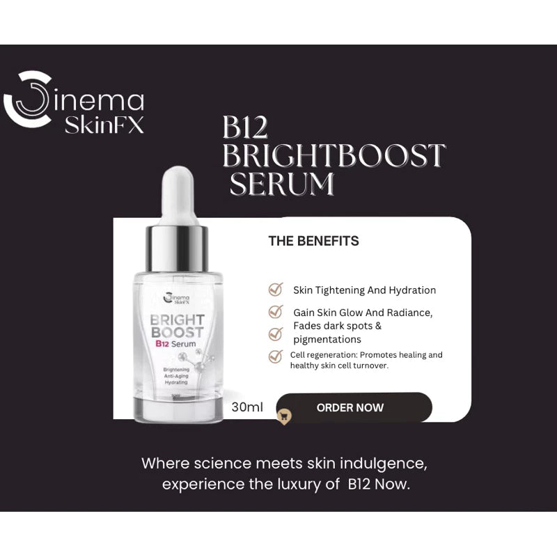Bright Boost B12 Whitening Serum | Cinema SkinFX Philippines