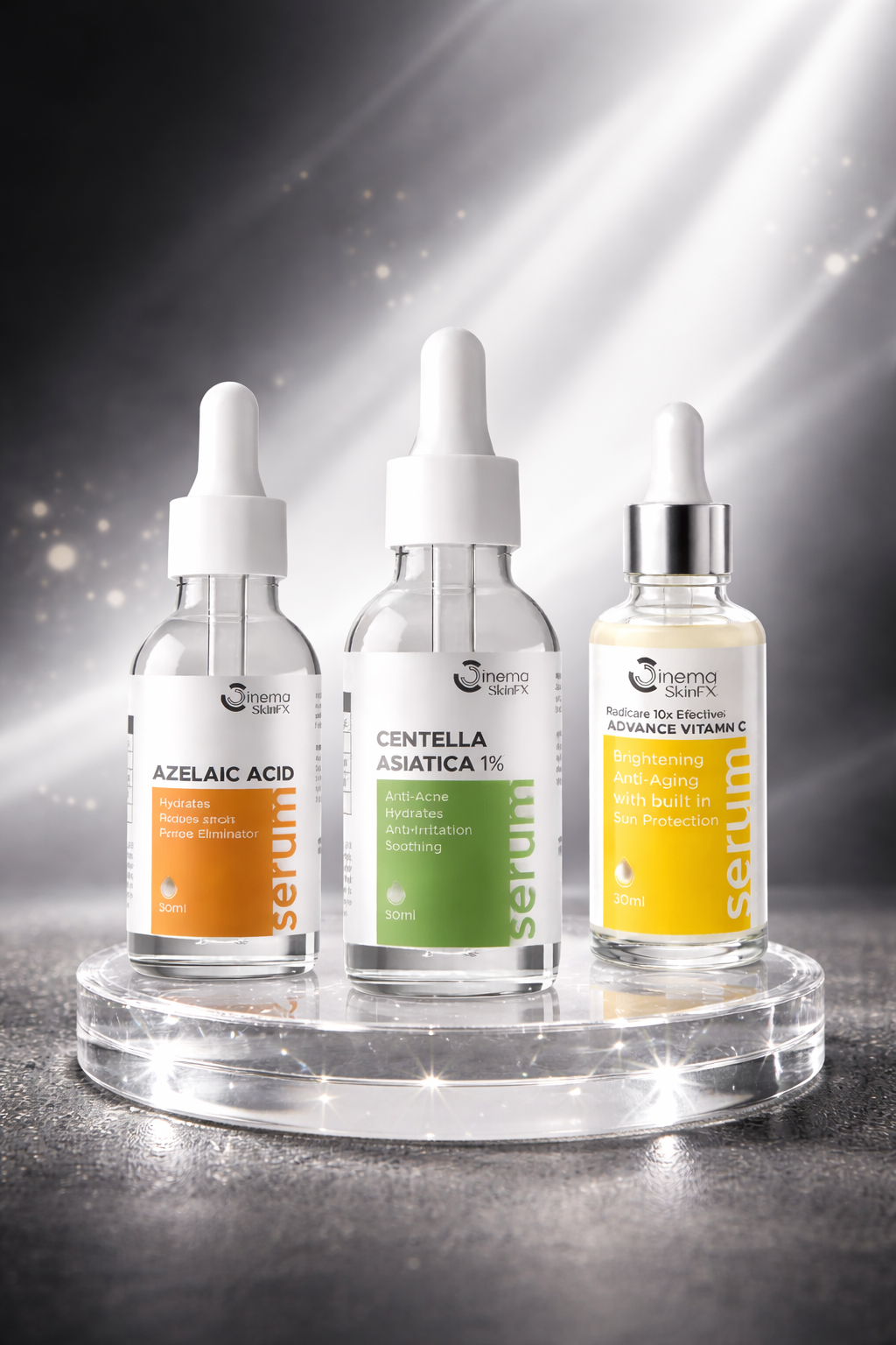 Clear & Calm Skin Bundle | Azelaic, CICA & Vitamin C | CinemaskinFX