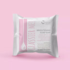 Cinema SkinX Claster Me! Brightening Soap Bar packaging on a pink background